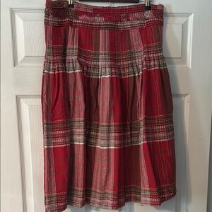 Plaid Red Skirt